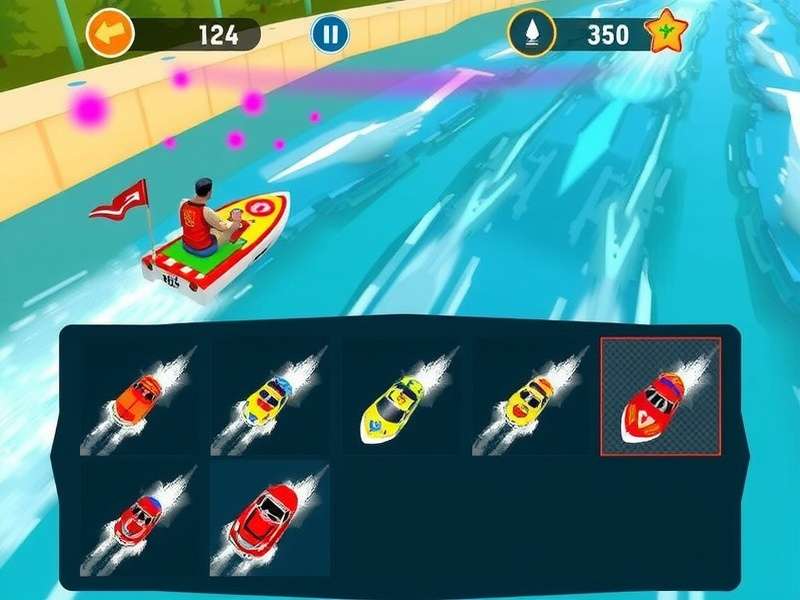 River Rush Rider festival event showing Holi celebration in game
